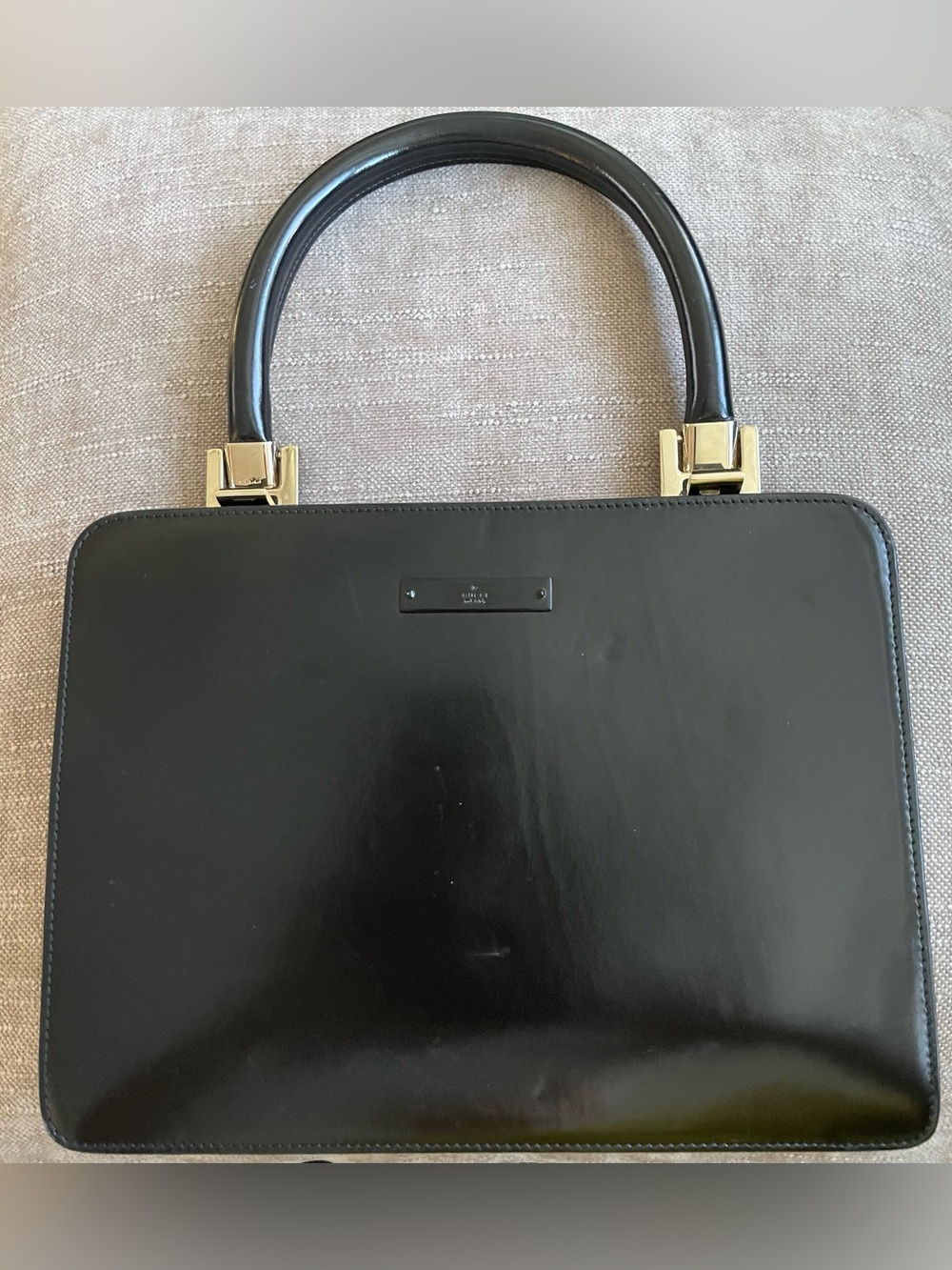 GUCCI Tom Ford Era Black Leather Single Handle Handbag (001.4219.204990)